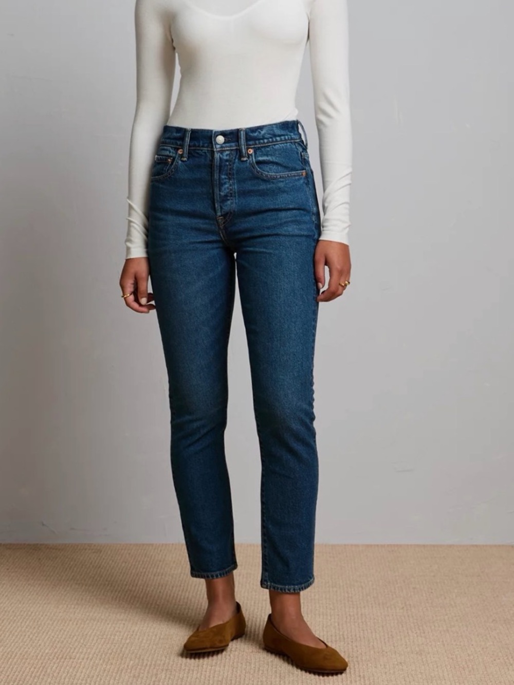 AE77 Premium Straight Crop Jean sz 31 / 12